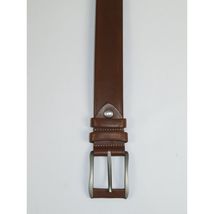 Men's Belt By PICCODER Turkey Genuine Leather Solid 3100 Brown image 3