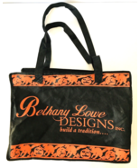 Bethany Lowe Designs Inc Halloween Shopping Tote Bag Black Orange Pumpki... - £12.88 GBP