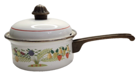 Asta German Enamel 6&quot; Saucepan Lid Retro MCM Style Cookware Grandmas Kit... - £17.79 GBP