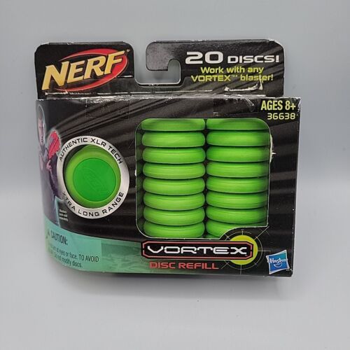 NERF Vortex Disc Refill Pack 20 Discs Work w/ any Vortex Blaster Hasbro OPEN BOX - $13.09