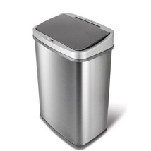 Grey 13-Gallon Stainless Steel Kitchen Trash Can with Motion Sensor Lid - €157,44 EUR