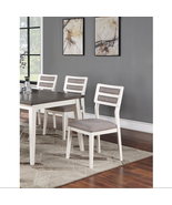 Beautiful Unique Set Of 2 Side Chairs White And Grey Kitchen Dining Room... - $405.59 CAD