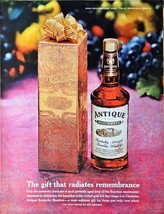 Antique Bourbon Whiskey Dressed Gold Holiday Christmas-1961 Vintage Prin... - $10.62