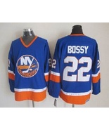 Islanders #22 Mike Bossy Jersey Old Style Uniform Blue - £38.03 GBP
