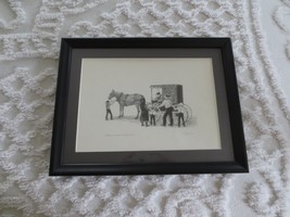 Framed Signed Jo Ko Joe Koch Amish News Network Pencil Sketch Print - 13&quot; X 10 &quot; - £19.66 GBP