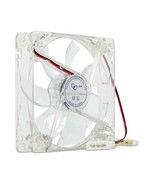 OEM 120mm Case Fan - 4 Pin Molex, 1600 RPM, Orange LED (F12025-BORA-4) - $13.60 CAD