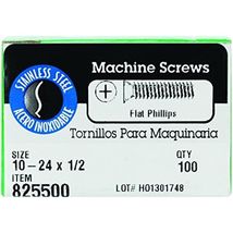 Hillman No. 10-24 in. x 1/2 in. L Phillips Flat Head Stainless Steel Mac... - $30.82 CAD