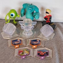 Disney INFINITY Discs Cubes Figures Mike Sully Dash Alice Nemo Cinder Lot of 10 - £22.49 GBP
