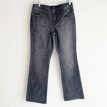 White House Black Market Jeans Blanc Size 4R Boot Cut Velvet Pocket Deta... - $241.55 MXN