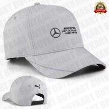 NEW Mercedes AMG Petronas Motorsport Baseball Cap PUMA Original Unisex Gray - $59.99