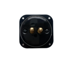 Porcelain Toggle Switch Inner Part Flush 2 Gang Two-Way Black Diameter 2.7&quot; - $30.50