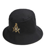 MASON REVERSIBLE BUCKET HAT Prince Hall Freemason Bucket Hat Black/Gold - €29,31 EUR