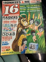 16 Magazine January 1967 Monkees Beatles cher Stones paul revere Herman Hermits - £15.97 GBP