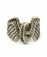 Winged Flying Wheel Ring Stainless Steel Size 15 - £15.34 GBP