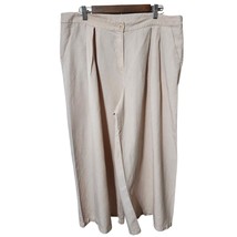 Eileen Fisher 16 Pink Wide Leg Pleated Cropped Trouser Pants W/ Pockets - $32.59