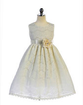 Gorgeous Ivory Lace Pageant Flower Girl Party Dress Crayon Kids USA - £43.14 GBP