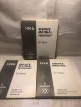 1998 GEO Chevrolet Prizm Service Shop Repair Manual Book Set Prism Preliminary - £19.49 GBP