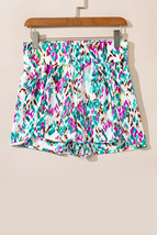 Light Blue Leopard High Waisted Athletic Shorts - $204.15 MXN