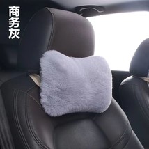 Car Neck Pillow  Plush Auto Headrest Vehicle Rest    Warm Winter For Car Interio - £52.19 GBP