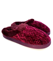 Cuddl Duds Chenille and Faux Fur Clog Slippers- Fig, Small (US 5-6) - £17.01 GBP