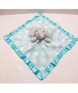 Circo Teal Blue Polka Dot Elephant Baby Security Blanket Lovey Satin - $18.99