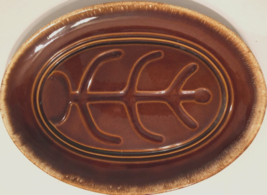 HULL Vintage U.S.A. Oval Vintage Serving Ceramic Stoneware Brown Pottery... - £21.19 GBP