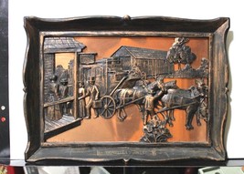 Coppercraft Guild 3D Wall Art Travelers Rest Framed Vintage Wall Hanging Western - £19.74 GBP