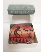 Thirstystone Sandstone KOKOPELLI Coasters 4&quot; Cork Bottom Set of 4 - £22.77 GBP