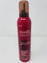 Schwarzkopf Smooth N&#39; Shine Bodifying Hair Mousse 9oz Coconut Black Seed Oil - £19.68 GBP