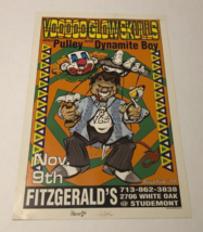 Voodoo Glow Skulls Fitzgerald&#39;s Houston Tx &#39;01 Handbill Signed 2/25 Vint... - £124.90 GBP