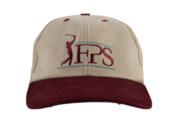 Vintage 90s FPS Front Page Sports Golf Distressed Leather Strapback Hat ... - $17.77