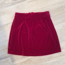 Vtg Hand Made Red Velvet Mini Skirt Vintage Holiday Attire Christmas - £26.98 GBP