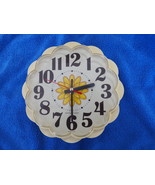 General Electric vintage Daisy/Sunflower wall clock #2197 Ivory GE Telec... - €60,35 EUR