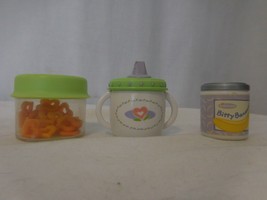 American Girl Doll Bitty Baby Sippy Cup + Bitty Bananas +  Baby Cereal Container - £23.55 GBP
