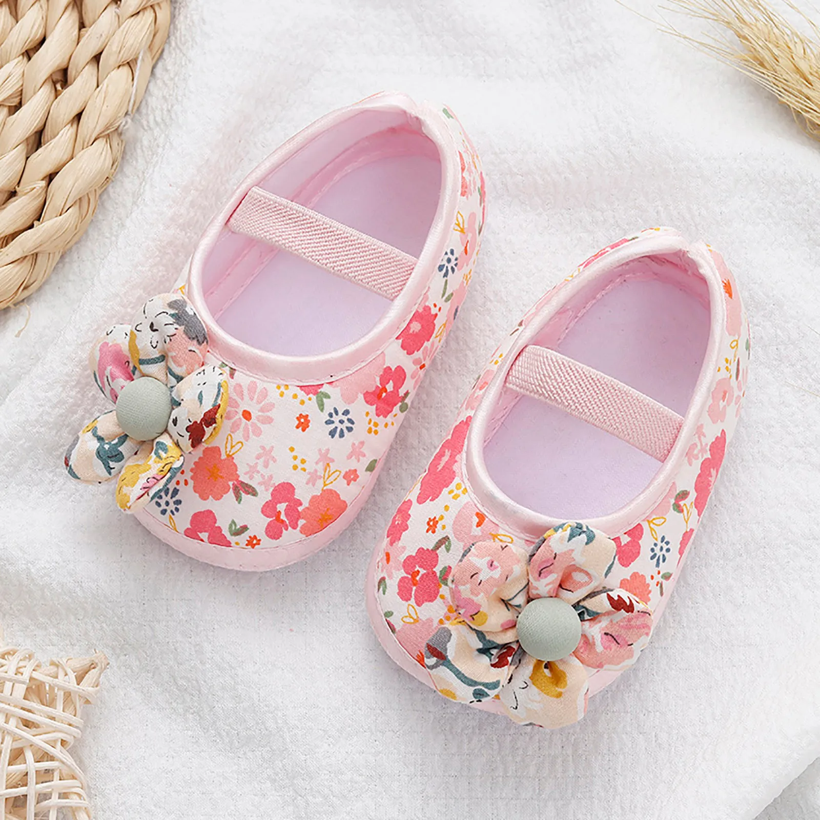 Flip Flops Boys Baby Girls Soft  Shoes Infant  Walkers Shoes Colorful Flowers  S - £29.17 GBP