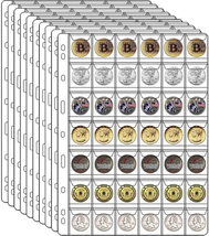 10 Sheets Coin Collection Supplies Pages, Coins Collecting Pocket Page w... - £11.72 GBP