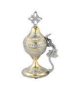 Greek Orthodox Engraved Bicolor Brass Incense Burner Traditional Design ... - £24.84 GBP+