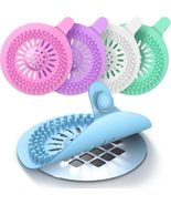 TOLKIUM Vibrant Drain Hair Catcher 5-Pack - Durable Silicone Like Shower... - £9.54 GBP