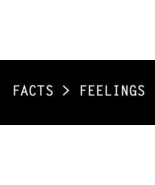 BLACK FACTS &gt; FEELINGS 3&quot; X 5&quot; STICKER bumper car decals st8007 fact ove... - $88.62 MXN