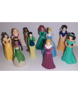 Disney Princess Lot x10 Cake Topper 3&quot; PVC Figures Tiana Rapunzel Aurora... - £9.49 GBP