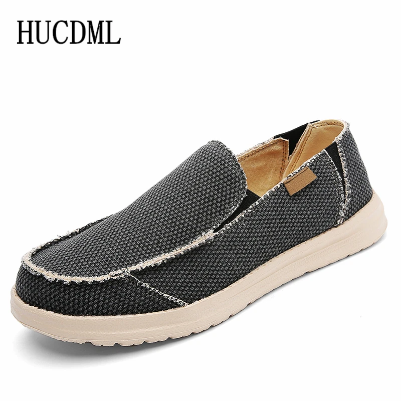 Canvas Casual Shoes for Men Summer Ultralight Male Loafers Slip-On Breat... - $33.47