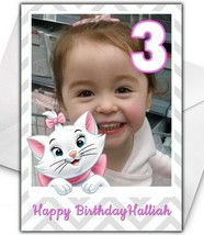 MARIE ARISTOCATS Photo Upload Birthday Card - Personalised Disney Birthday Card - $5.42