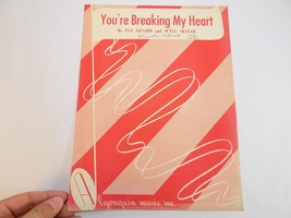 Vintage Sheet Music 1948 You&#39;re Breaking My Heart By Pat Genaro Sunny Skylar - £7.00 GBP