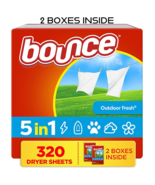 Bounce Fabric Softener Dryer Sheets 320 ct, Outdoor Fresh 160ct each (2pk) - $24.38 CAD