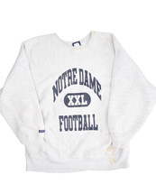 Vintage Notre Dame University Football Crewneck Sweatshirt Mens XL Weave USA - $38.61