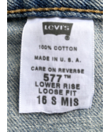 VTG Levis 577 Jeans Womens Size 16 S MIS Lower Rise Loose Fit USA Mom Ae... - £49.03 GBP
