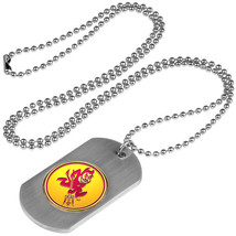 Arizona Sun Devils ASU Dog Tag Necklace with a embedded collegiate medal... - £11.96 GBP