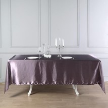 Amethyst 60X102&quot;&quot; Rectangle Satin Tablecloth Wedding Party Home Banquet Sale Gif - £9.78 GBP