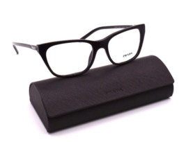 New Prada Pr 05YV 1AB1O1 Black Cat Eye Authentic Eyeglasses Frame Rx 53-17 - £131.73 GBP