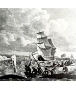 Whaling Ships Davis Straits 1926 Nautical Antique Print Whale Hunting DWW4B - $35.02 CAD